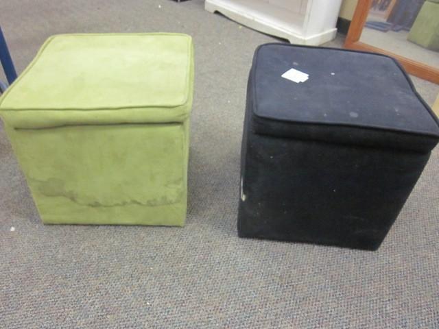 Pair of 15 in. x 15 in. black and g...