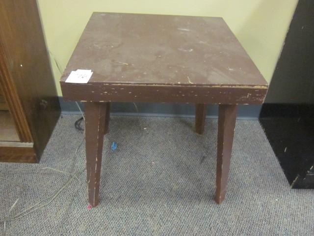 18 in. square solid wood side table...