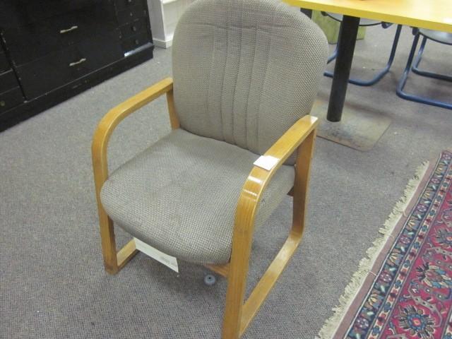 Wood and fabric chair....