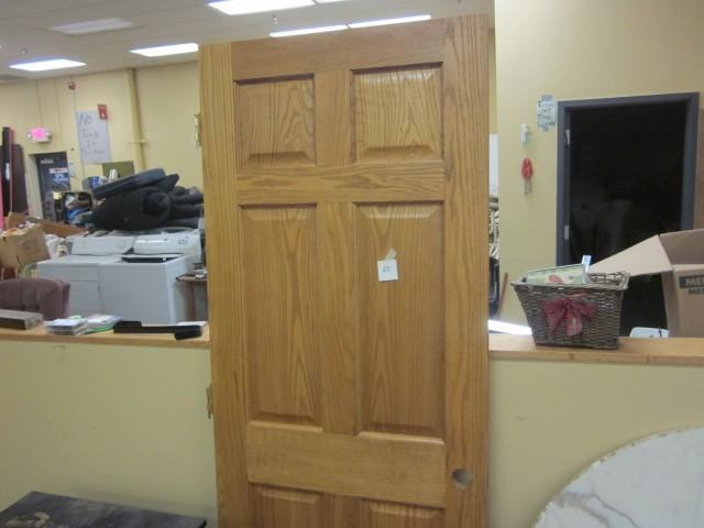 30 in. oak (6) panel door....