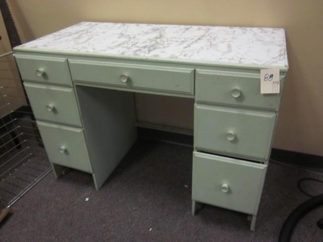 42 in. vintage wooden desk....