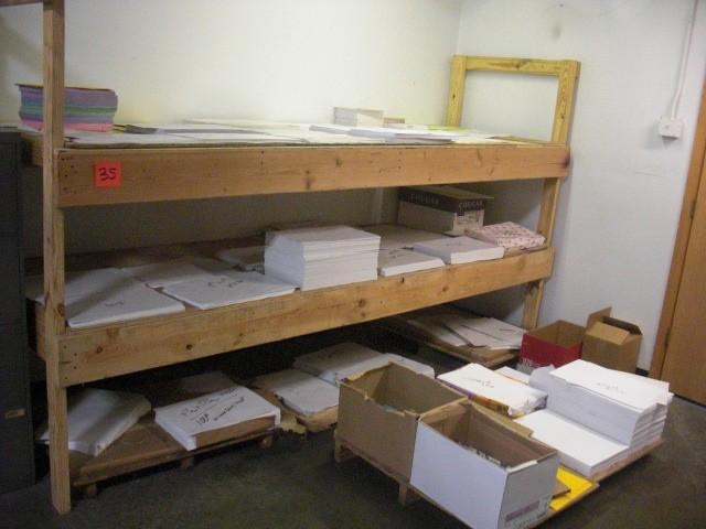 lot 35 image: Paper and Shelves