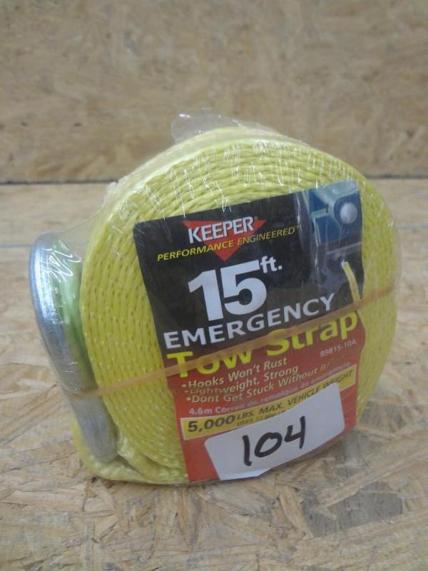 lot 104 image: New Keeper 15ft 5000# Tow Strap...