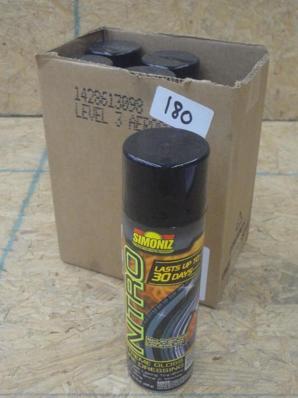 lot 180 image: (5) New Cans Of Nitro Tire Dressing...