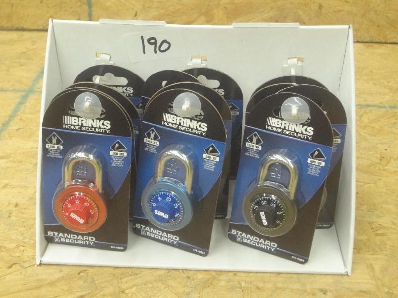 lot 190 image: (12) New Brinks Combination Locks...