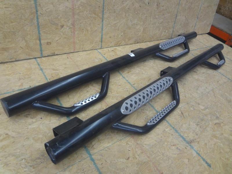 lot 262 image: (2) New Black Steel Step Bars, No M...
