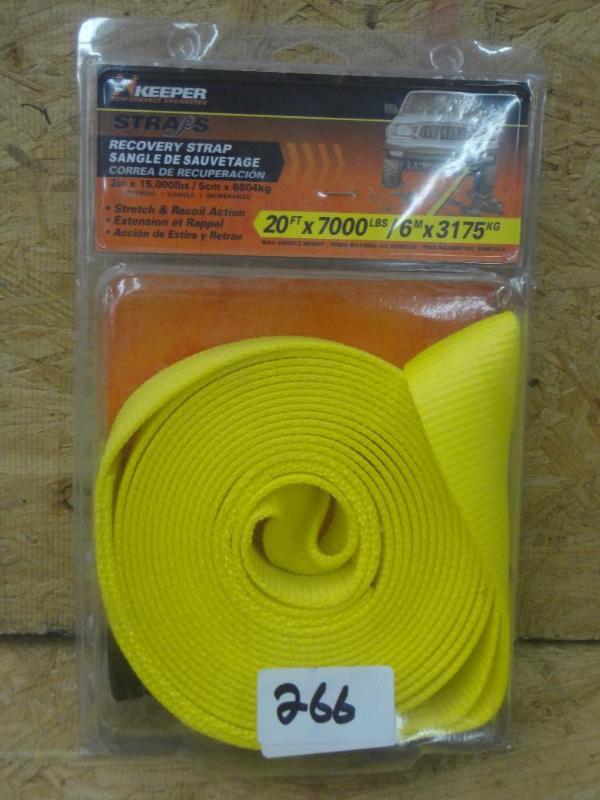lot 266 image: New Keeper 20ft 7000# Ratchet Strap...