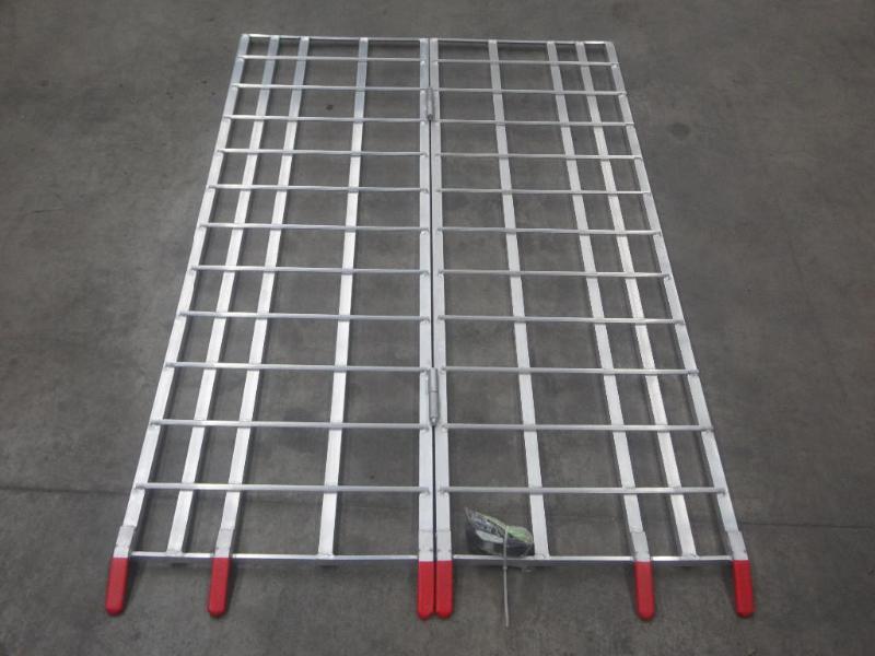 lot 4 image: (1) Set Of New 8ft Aluminum Utility...