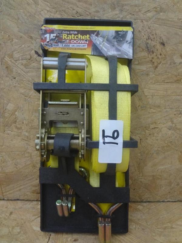 lot 91 image: New Keeper 15ft 1666# Ratchet Strap...