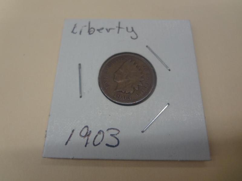1903 Indian Head Penny, Liberty...