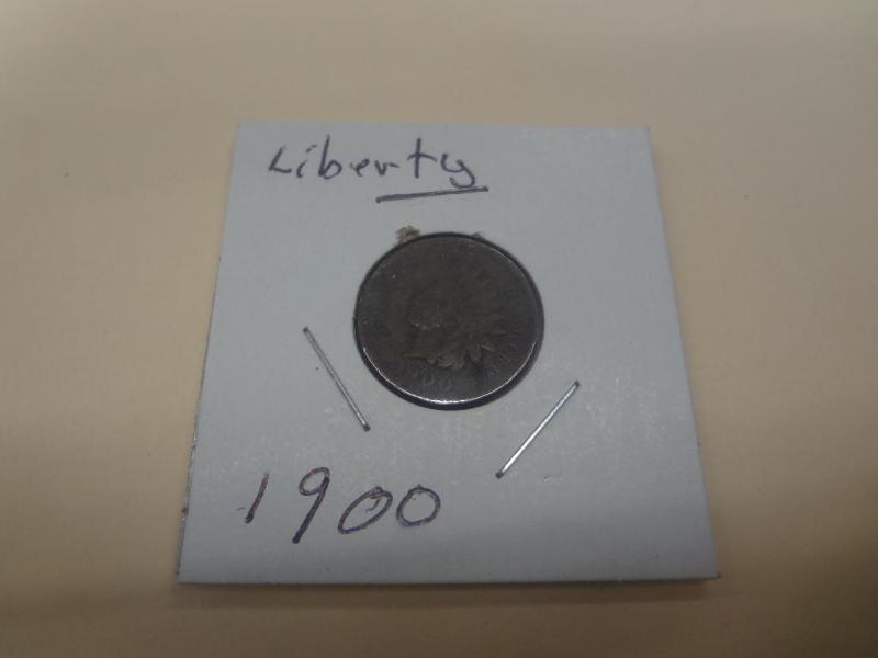 1900 Indian Head Penny, Liberty...