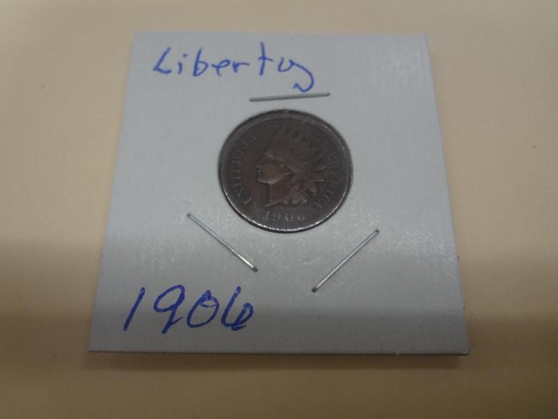 1906 Indian Head Penny, Liberty...