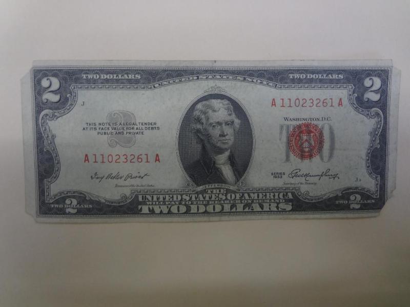 $2 US Note, Series 1953, Small Red ...