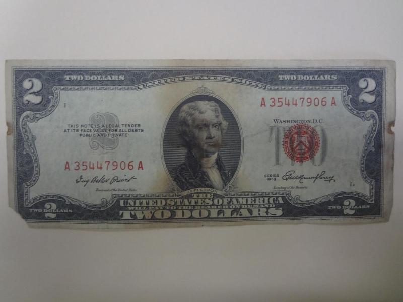 $2 US Note, Series 1953, Small Red ...