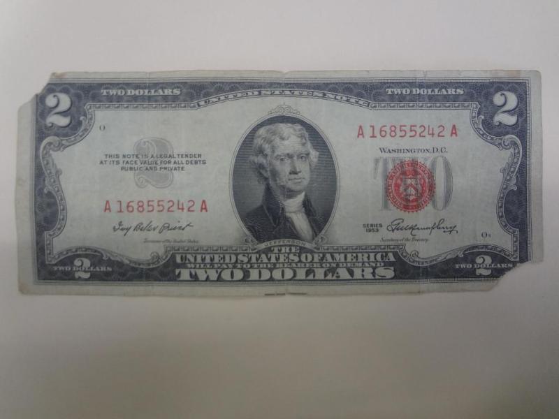 $2 US Note, Series 1953, Small Red ...