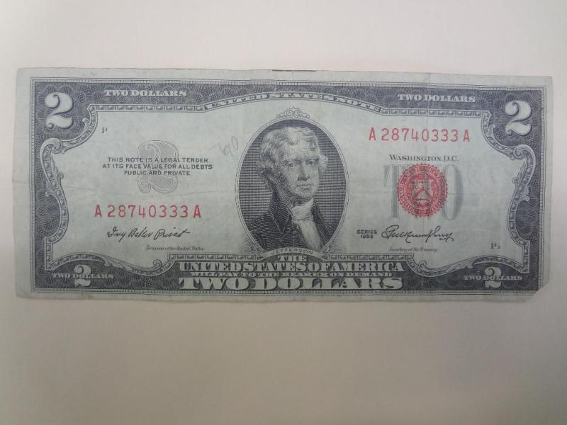 $2 US Note, Series 1953, Small Red ...