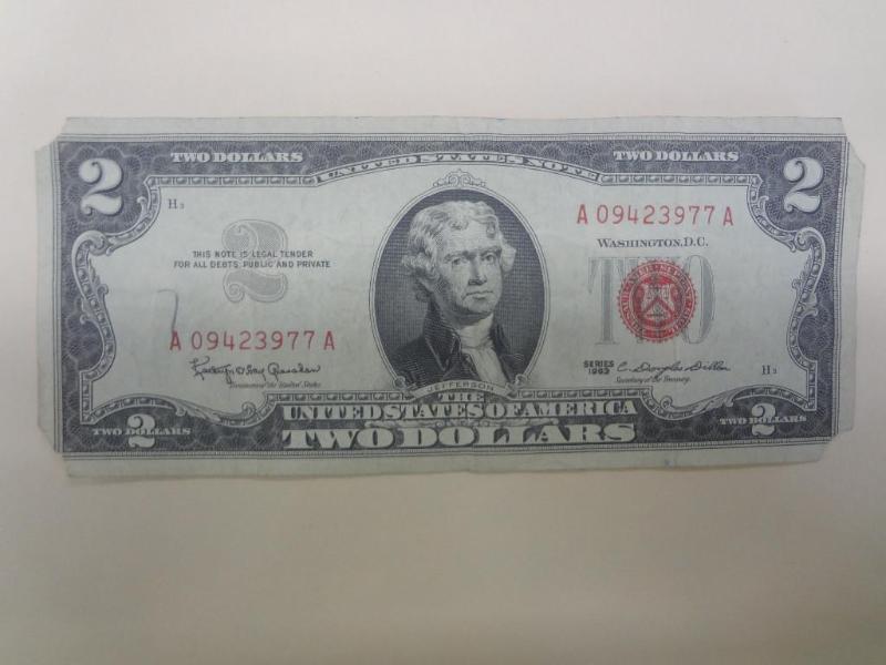 $2 US Note, Series 1963, Small Red ...