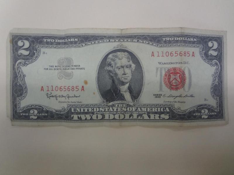 $2 US Note, Series 1963, Small Red ...