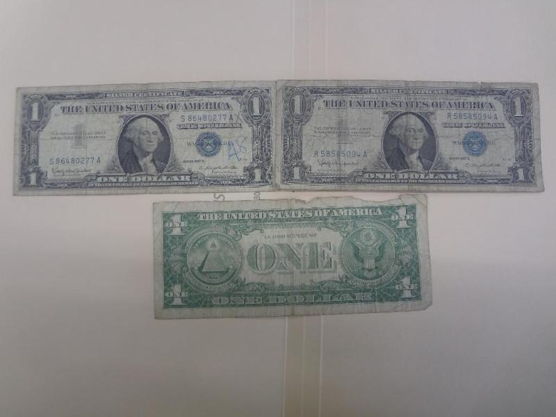 (3) 1957B $1 Silver Certificates...