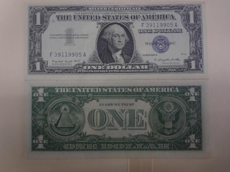 (2) 1957A $1 Silver Certificates, C...