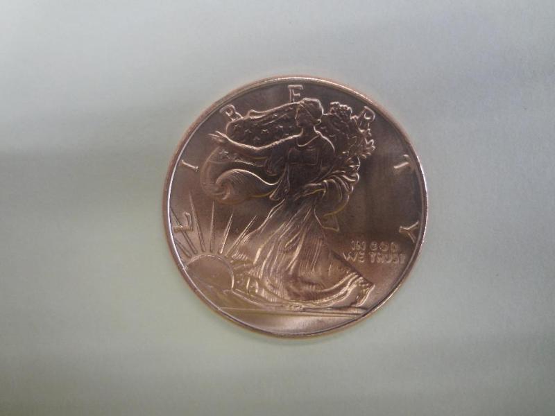1oz Copper Bullion Round, .999 Fine...