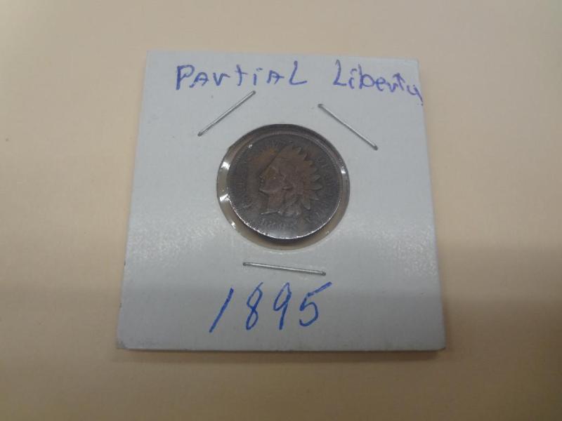 1895 Indian Head Penny, Partial Lib...