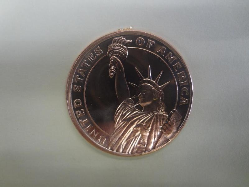 1oz Copper Bullion Round, .999 Fine...