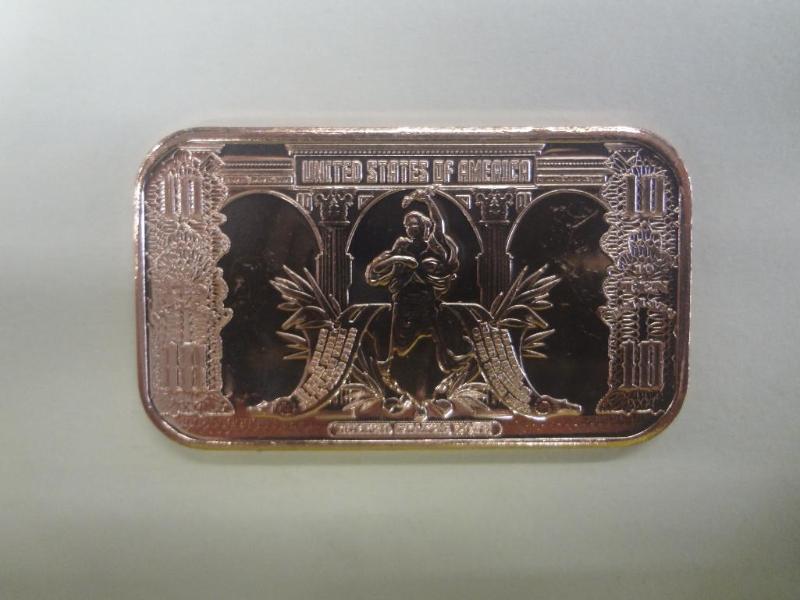 1oz Copper Bullion Round, .999 Fine...