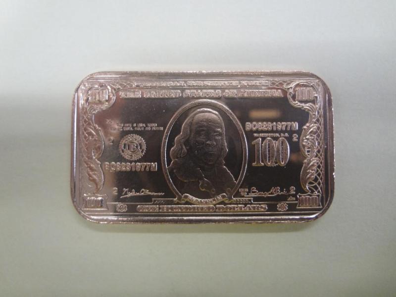 1oz Copper Bullion Round, .999 Fine...
