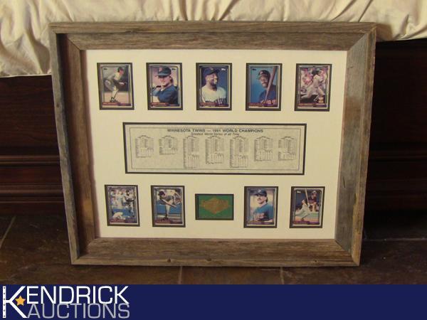 lot 31 image: Framed MN Twins 1991 World Champions Collage
