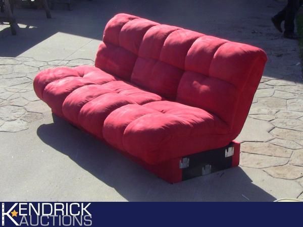 lot 33 image: Red Micro Fiber Futon