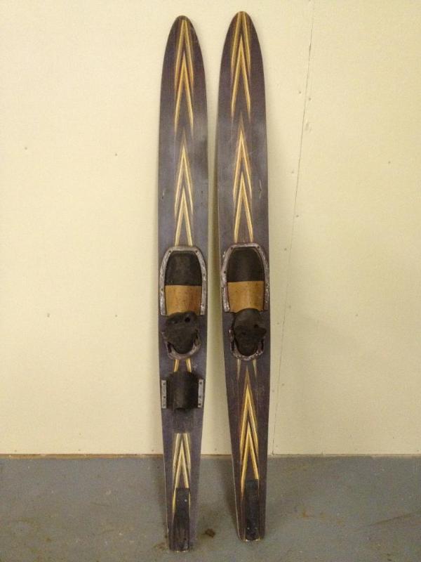 lot 13 image: Vintage Wooden Water Skies