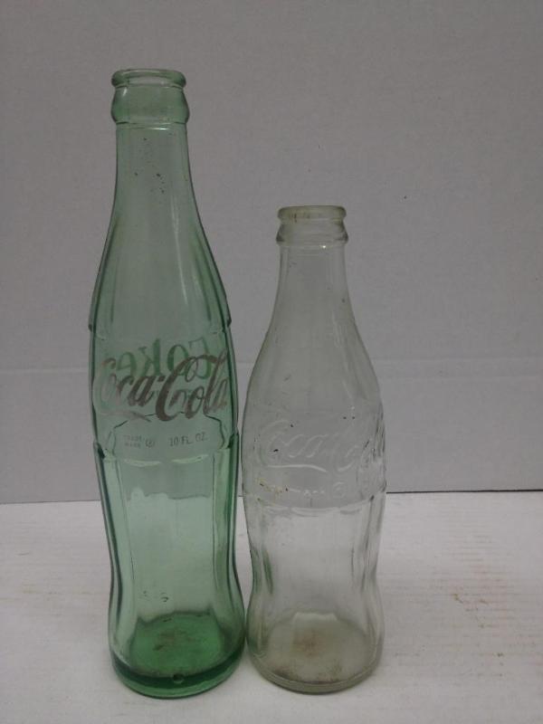 lot 63 image: 2 Vintage Coca-Cola Bottles