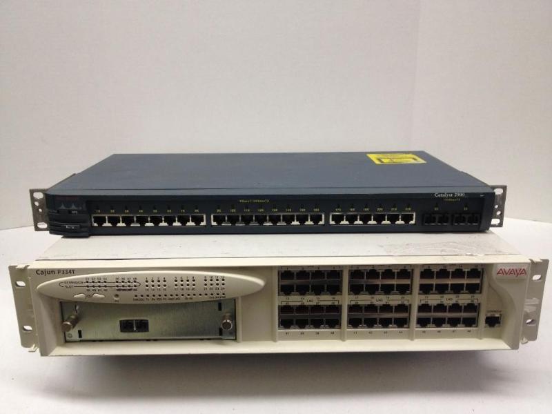 lot 99 image: Cisco Catalyst 2900 and Avaya Cajun P334T