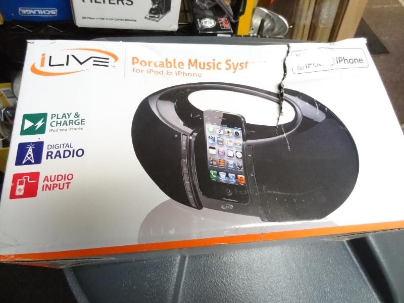 lot 110 image: New iLive Portable Music System for...