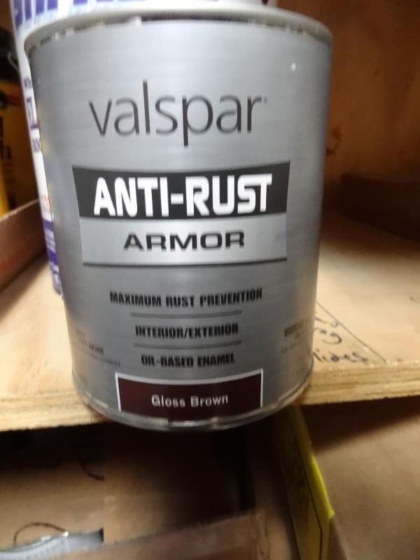 lot 129 image: Qty 4 New Valspar Anti-Rust Armor R...