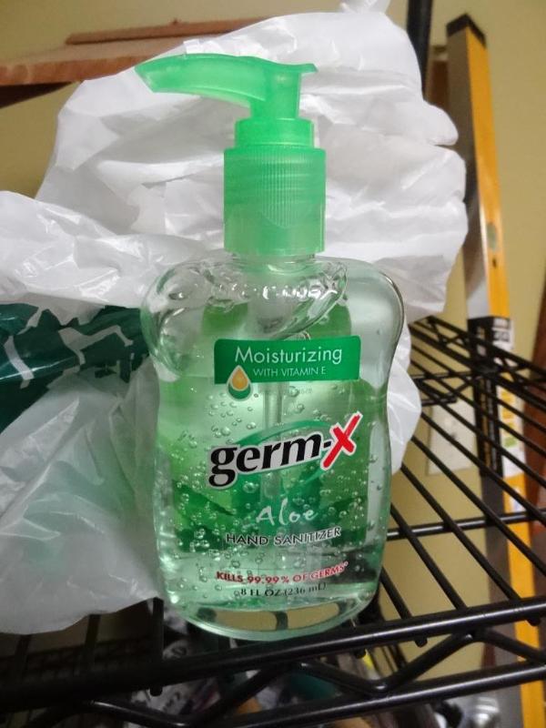lot 140 image: Qty 3 New Germ-X Aloe hand sanitize...