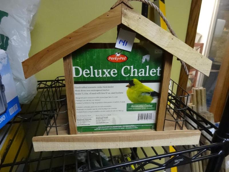 lot 141 image: New Perky-Pet Cedar Deluxe Chalet b...