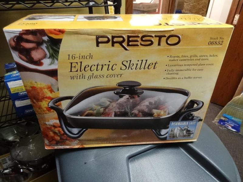 lot 147 image: New Presto 16 Electric Skillet #068...