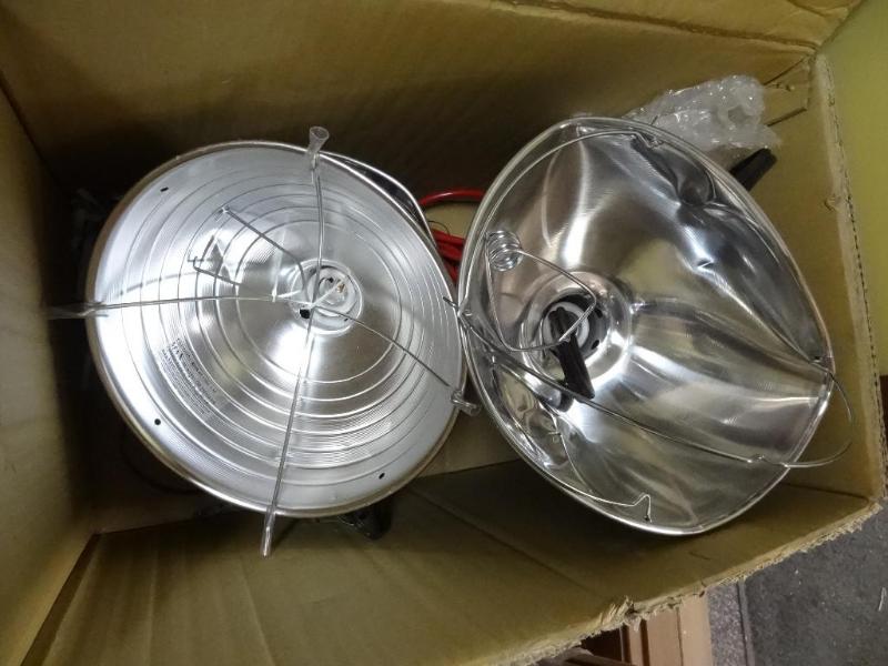 lot 166 image: Qty 3 BrooderClamp Lights with 6ft...