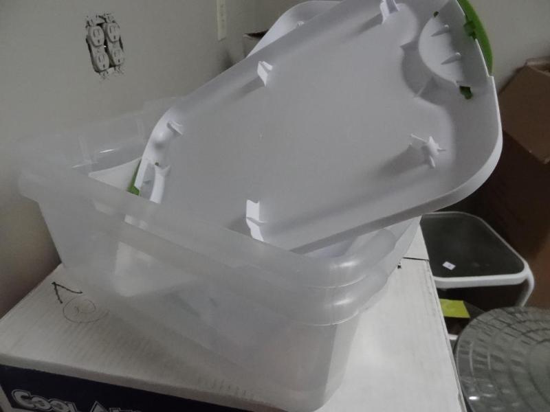 lot 171 image: Qty 2 New sterillite 15 qt storage ...