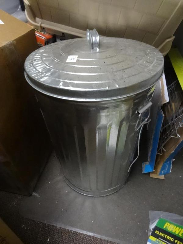 lot 195 image: New Beherns High Grade Steel Garbag...