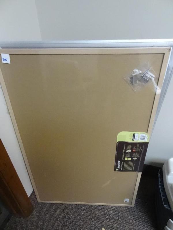 lot 200 image: New Quartet cork Bulletin Board wit...
