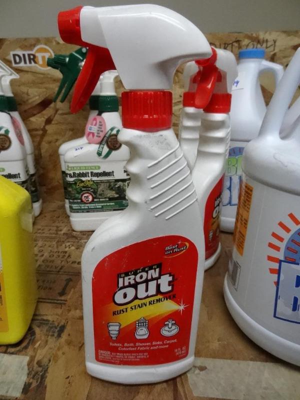 lot 217 image: New 1 gal Bleach and 16oz Super Iro...