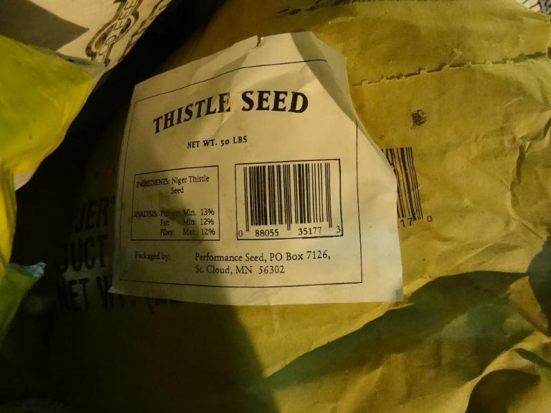 lot 276 image: Approx 50 lbs Nyjer Thistle seed...