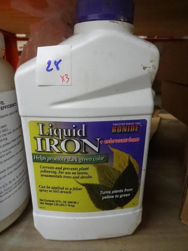 lot 28 image: Qty 3 New Bonide Liquid Iron plant ...