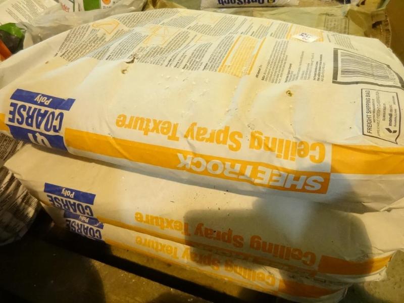 lot 287 image: Qty 3 40 lbs bags Sheetrock brand c...