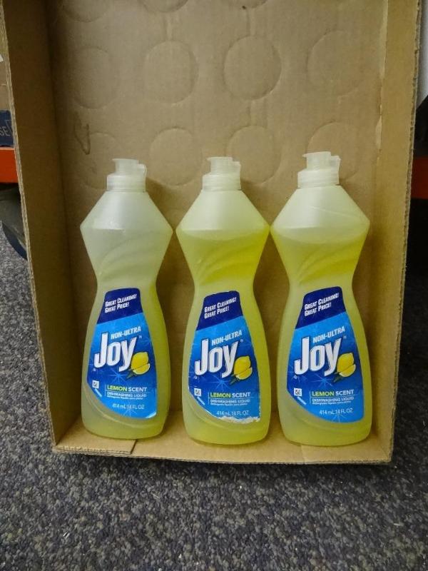 lot 34 image: Qty 3 New Joy Lemon scent dishwashi...