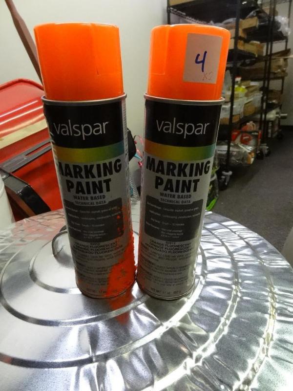 lot 4 image: Qty 2 New Valspar marking paint, wa...