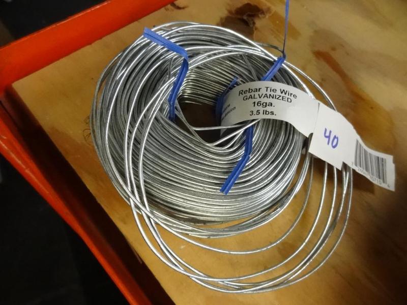 lot 40 image: New 3.5lbs 16 gauge Galvinized reba...